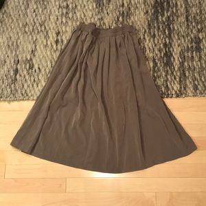 SOLD VINTAGE Mushroom Brown Pleated Skirt